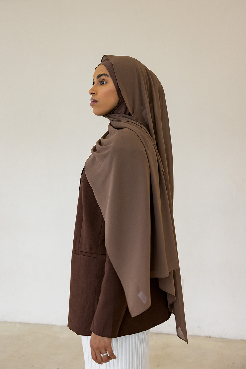 SpeakPure Set Mesh Tie-Back - Brown-Qahwa