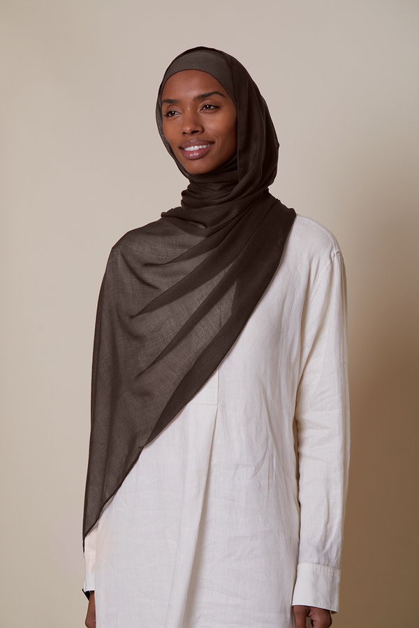 Breathable Modal Hijab - Chocolate Brown