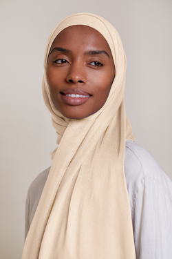 Breathable Modal Hijab - Cream