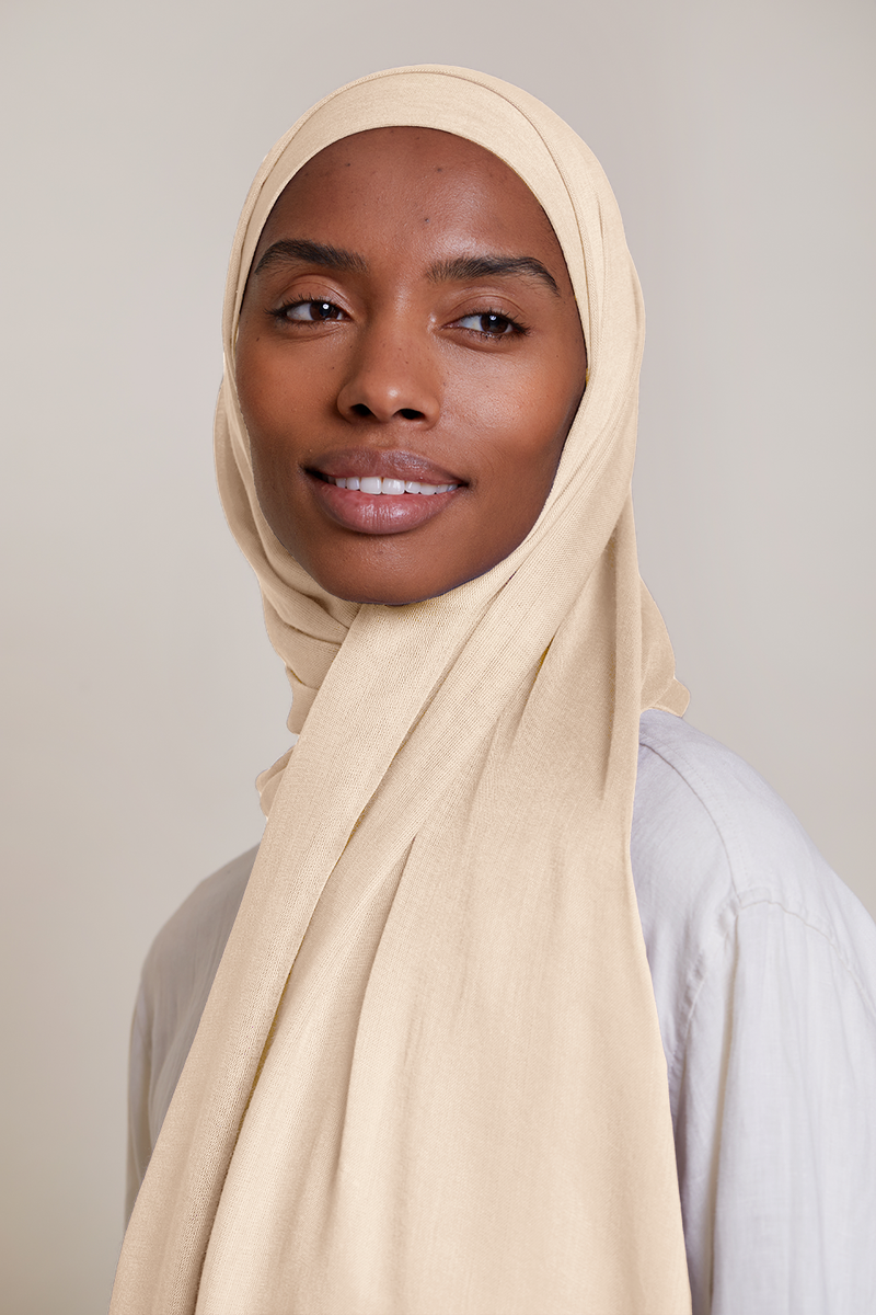 Breathable Modal Hijab - Cream