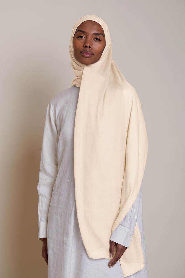 Breathable Modal Hijab - Cream