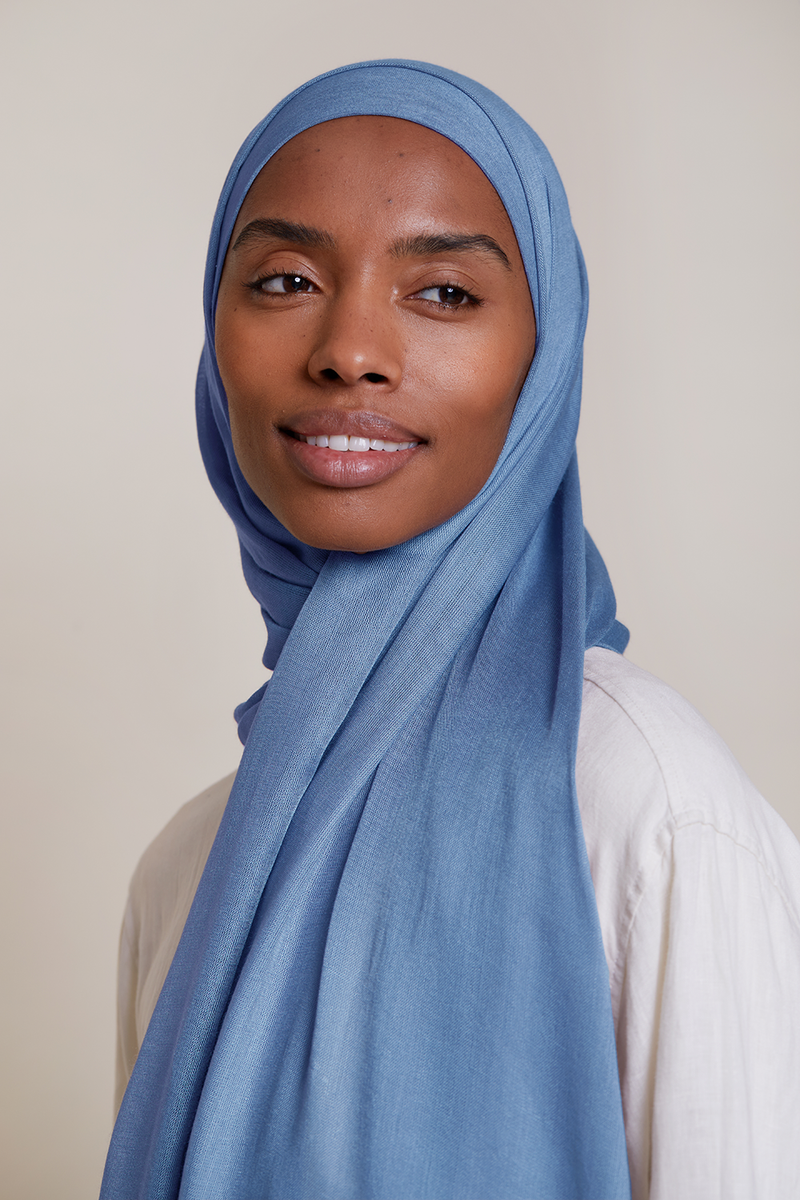 Breathable Modal Hijab - Denim