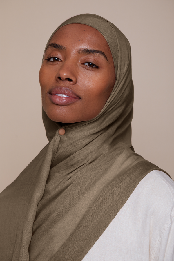 Breathable Modal Hijab - Desert Taupe