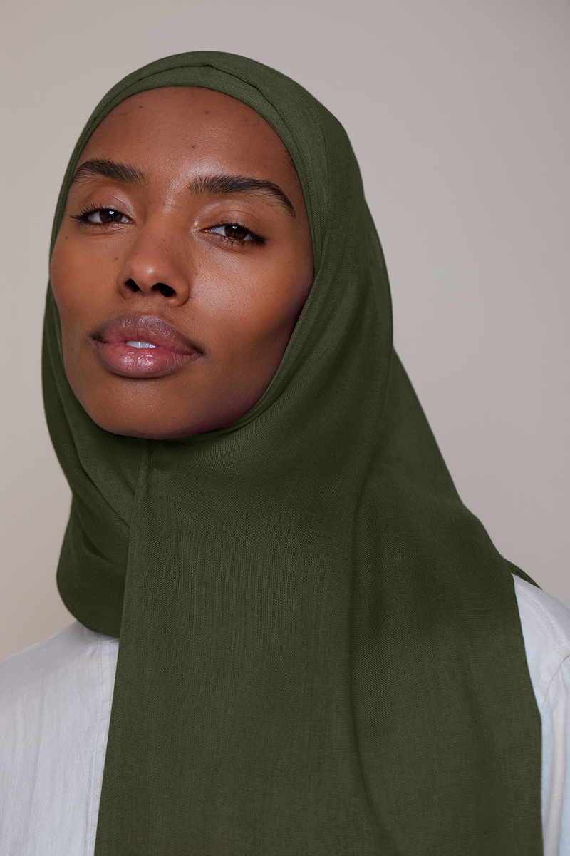 Breathable Modal Hijab - Olive