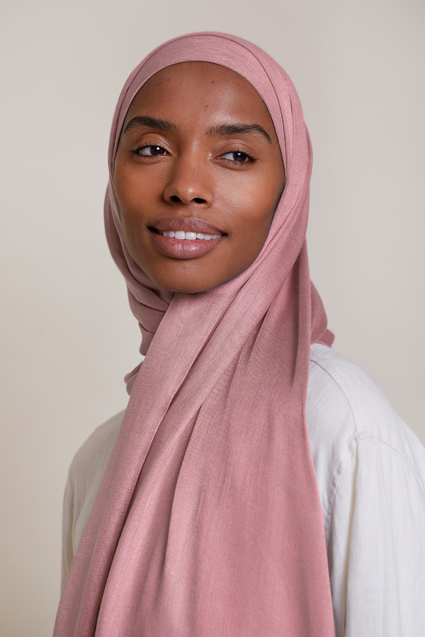 Breathable Modal Hijab - Rose