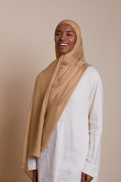 Breathable Modal Hijab - Tan