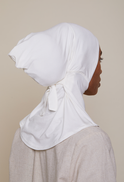 Satin-Lined Full Coverage Underscarf (Bamboo) Ivory