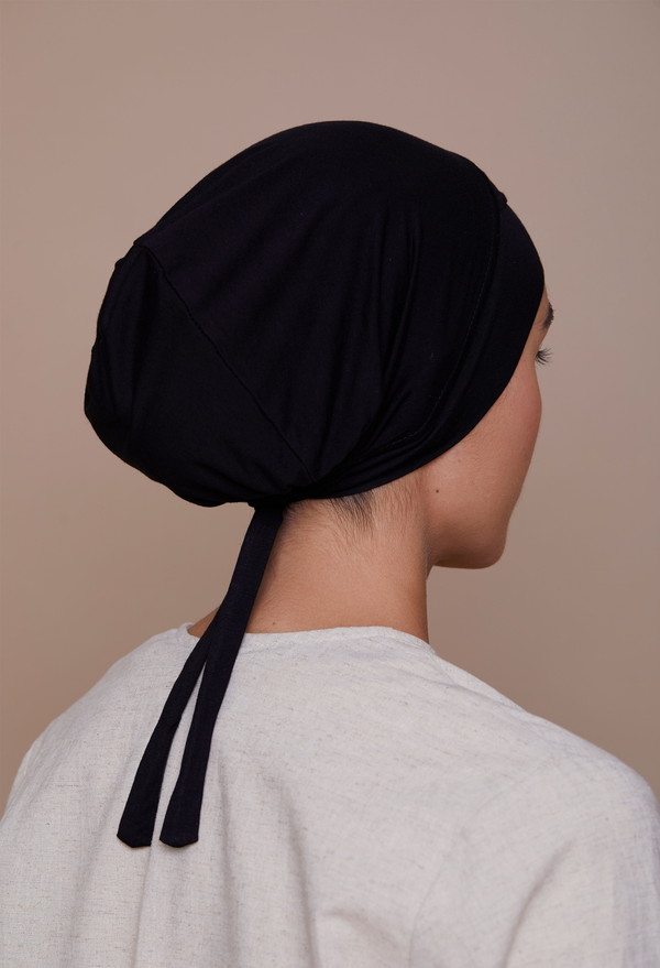 Tie-Back Underscarf (Bamboo) Black