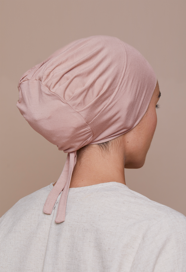 Tie-Back Underscarf (Bamboo) Pink Taupe