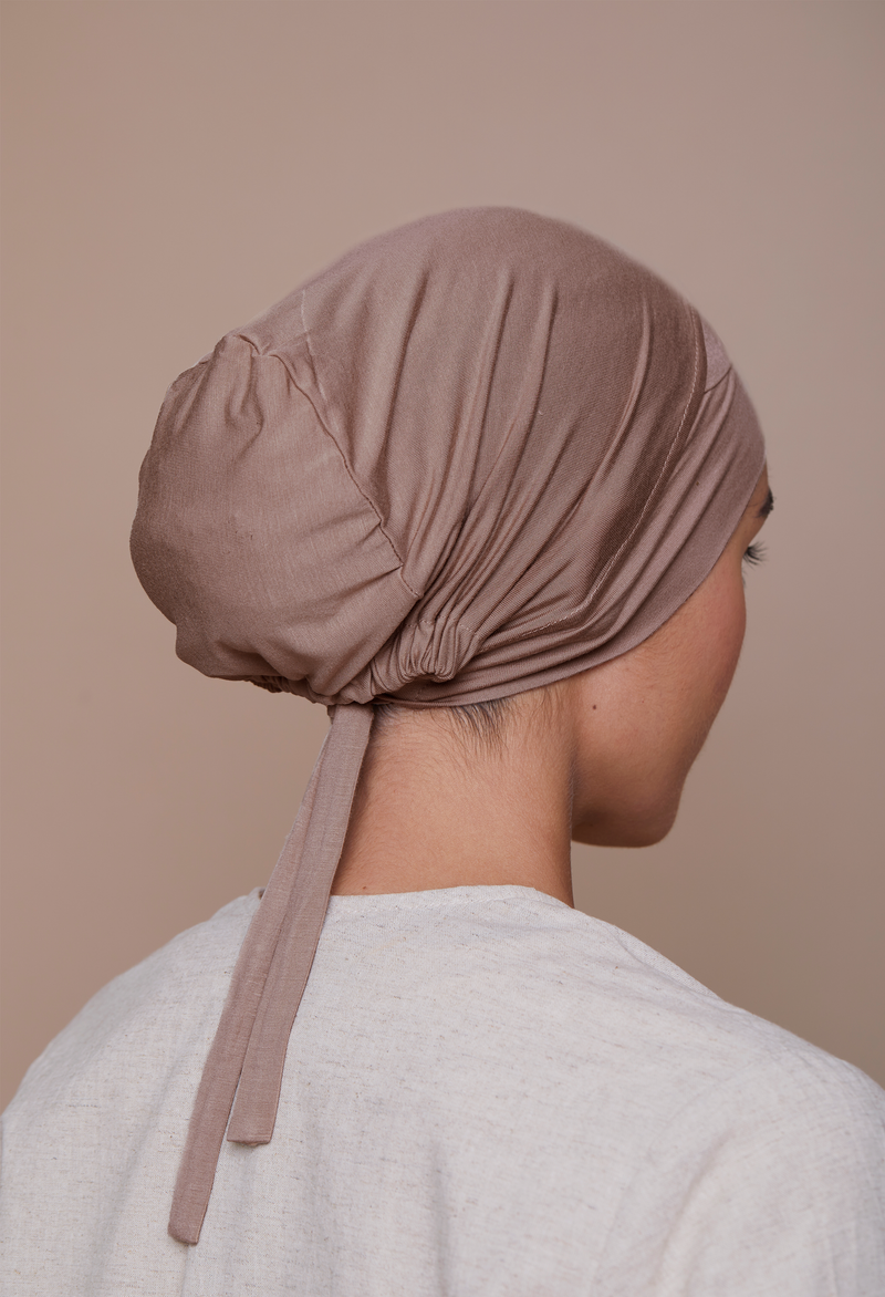 Criss-Cross Tie-Back Underscarf (Bamboo) Dusty Rose