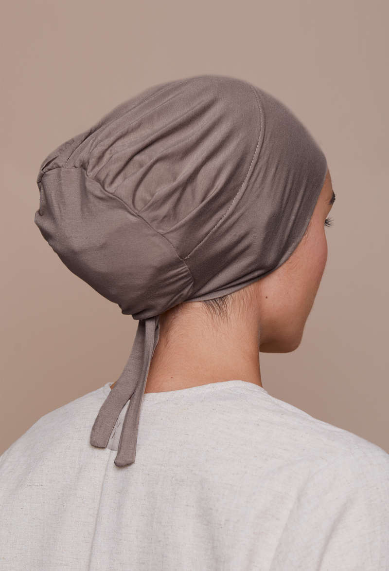 Tie-Back Underscarf (Bamboo) Earth Grey