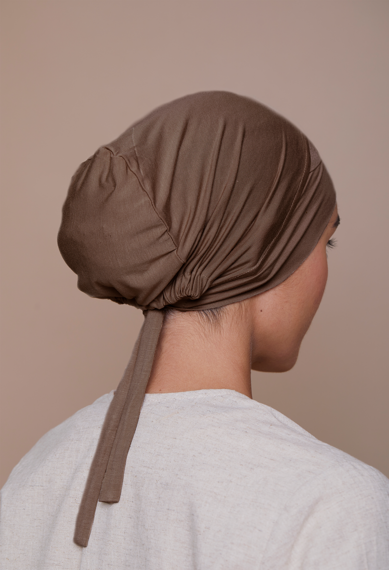 Criss-Cross Tie-Back Underscarf (Bamboo) Mocha