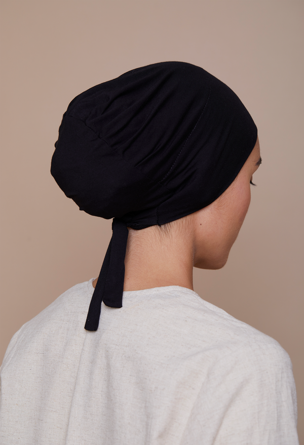 Mesh Back Underscarf (Bamboo) Black