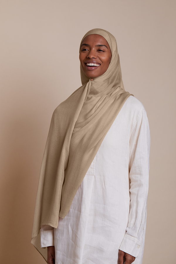 Breathable Modal Hijab - Warm Sand