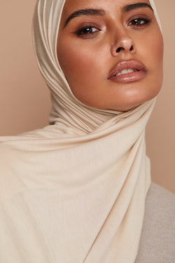 Butter Cream Premium Jersey Hijab | VOILE CHIC | Jersey Hijab