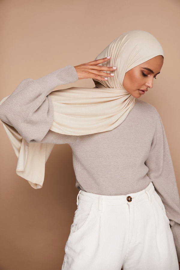 Butter Cream Premium Jersey Hijab | VOILE CHIC | Jersey Hijab
