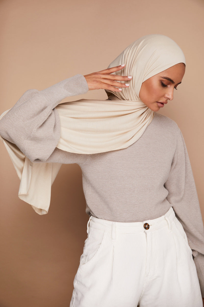 Butter Cream Premium Jersey Hijab | VOILE CHIC | Jersey Hijab