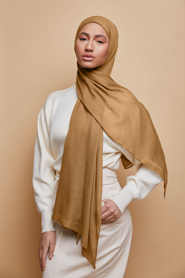 Breathable Modal Hijab - Tan