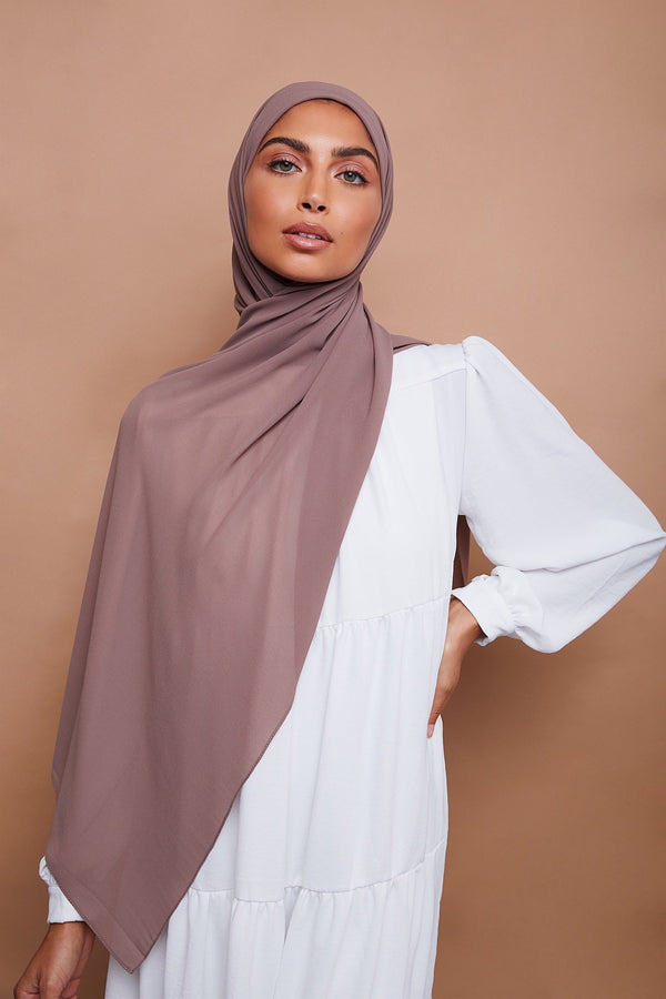 Earth Grey Premium Chiffon Hijab | VOILE CHIC | Chiffon Hijab