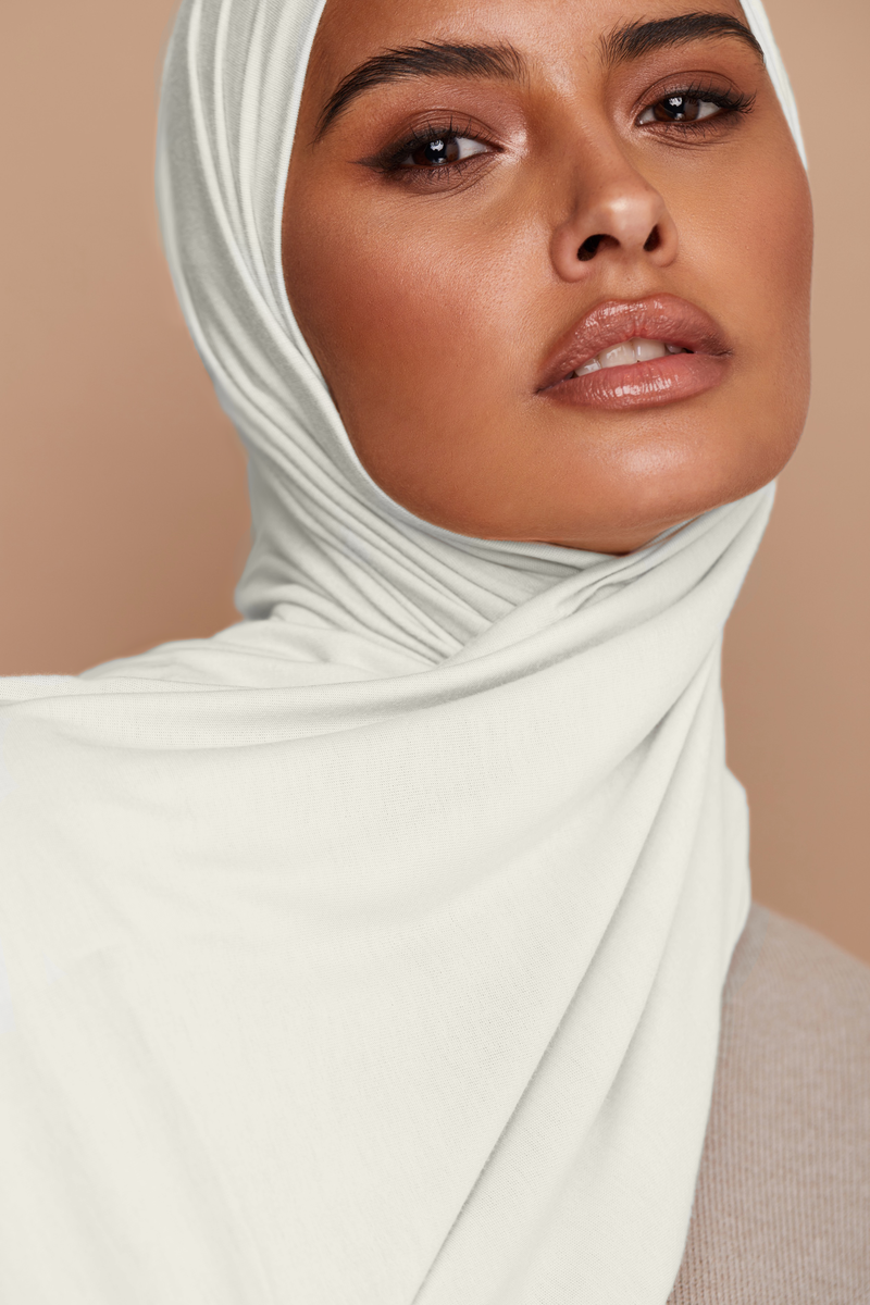 Premium Jersey Hijab - Ivory