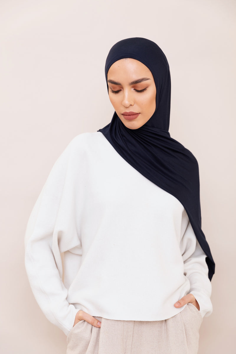 Navy Blue Instant Hijab | VOILE CHIC | Slip On Hijab
