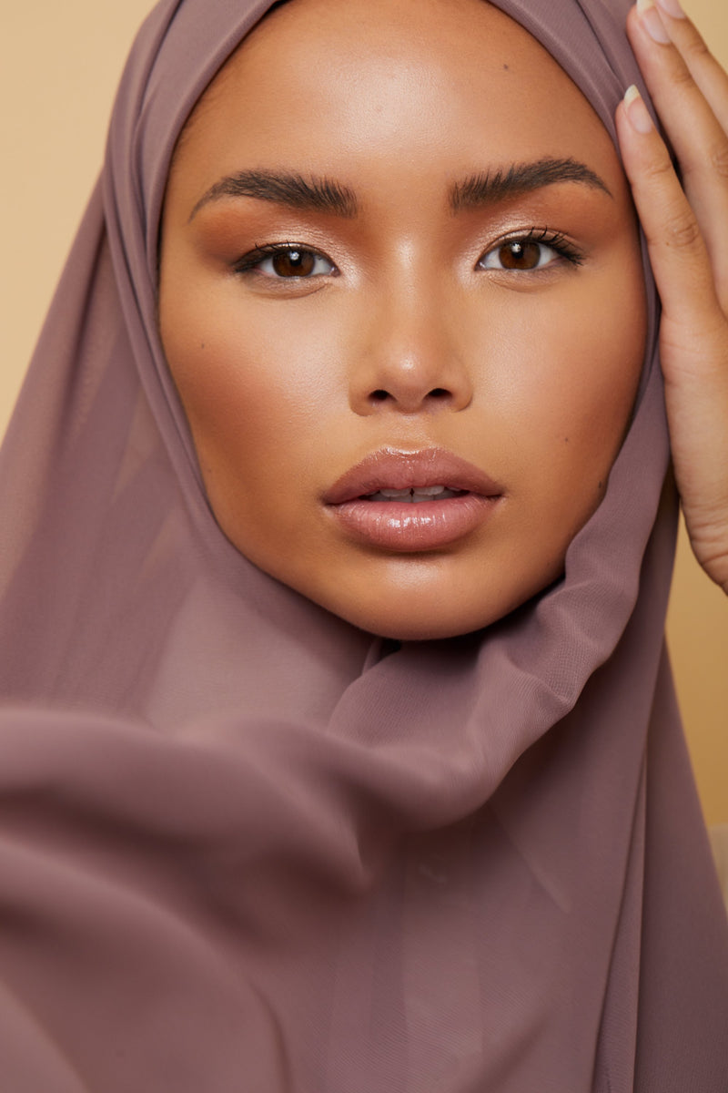 Small Luxury Chiffon Hijab - Rose Taupe