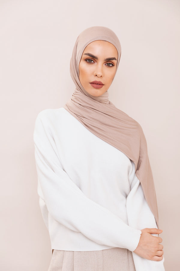 Vanilla Khaki Instant Hijab | VOILE CHIC | Slip On Hijab