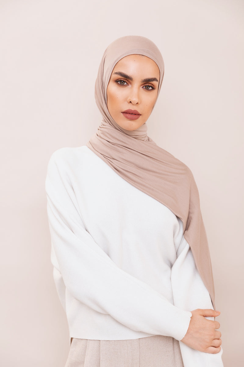 Vanilla Khaki Instant Hijab | VOILE CHIC | Slip On Hijab